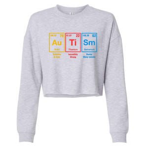 Autism Awareness Elets Periodic Table Asd Gift Cropped Pullover Crew