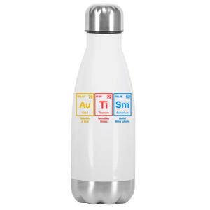 Autism Awareness Elets Periodic Table Asd Gift Stainless Steel Insulated Water Bottle