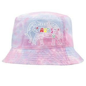 Autism Awareness Elephant Pride Tie-Dyed Bucket Hat