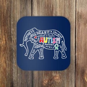 Autism Awareness Elephant Pride Coaster