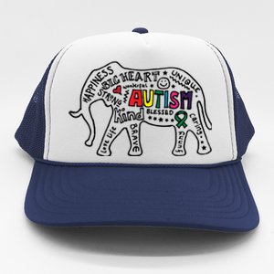 Autism Awareness Elephant Pride Trucker Hat