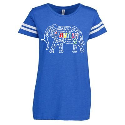 Autism Awareness Elephant Pride Enza Ladies Jersey Football T-Shirt