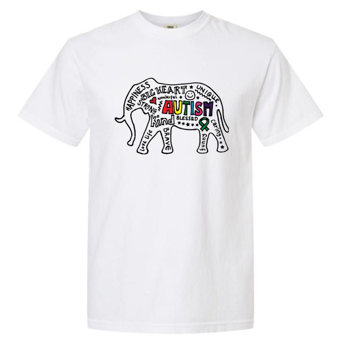 Autism Awareness Elephant Pride Garment-Dyed Heavyweight T-Shirt