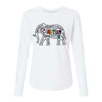 Autism Awareness Elephant Pride Womens Cotton Relaxed Long Sleeve T-Shirt