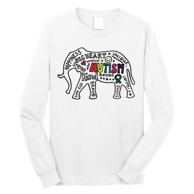 Autism Awareness Elephant Pride Long Sleeve Shirt