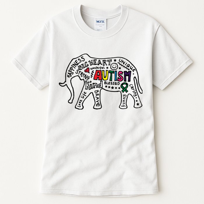 Autism Awareness Elephant Pride Tall T-Shirt
