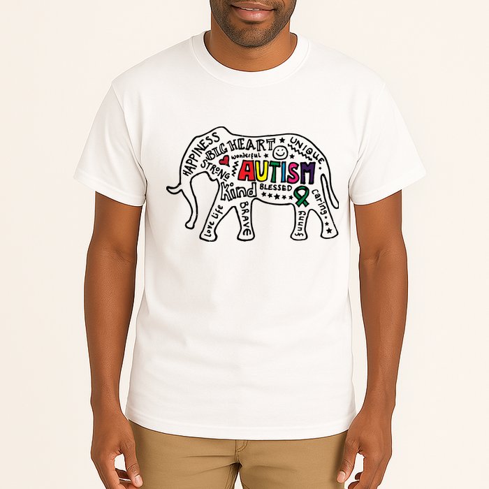 Autism Awareness Elephant Pride Tall T-Shirt