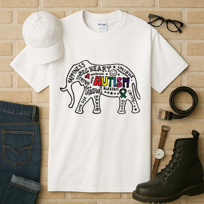 Autism Awareness Elephant Pride Tall T-Shirt