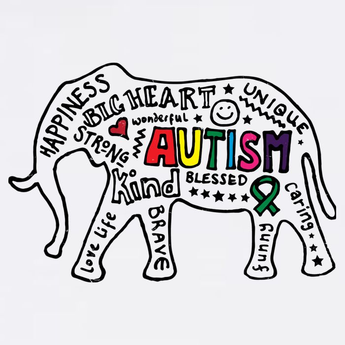 Autism Awareness Elephant Pride Tall T-Shirt