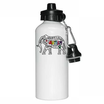 Autism Awareness Elephant Pride Aluminum Water Bottle 