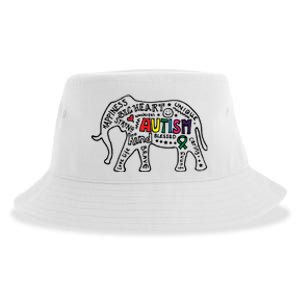 Autism Awareness Elephant Pride Sustainable Bucket Hat