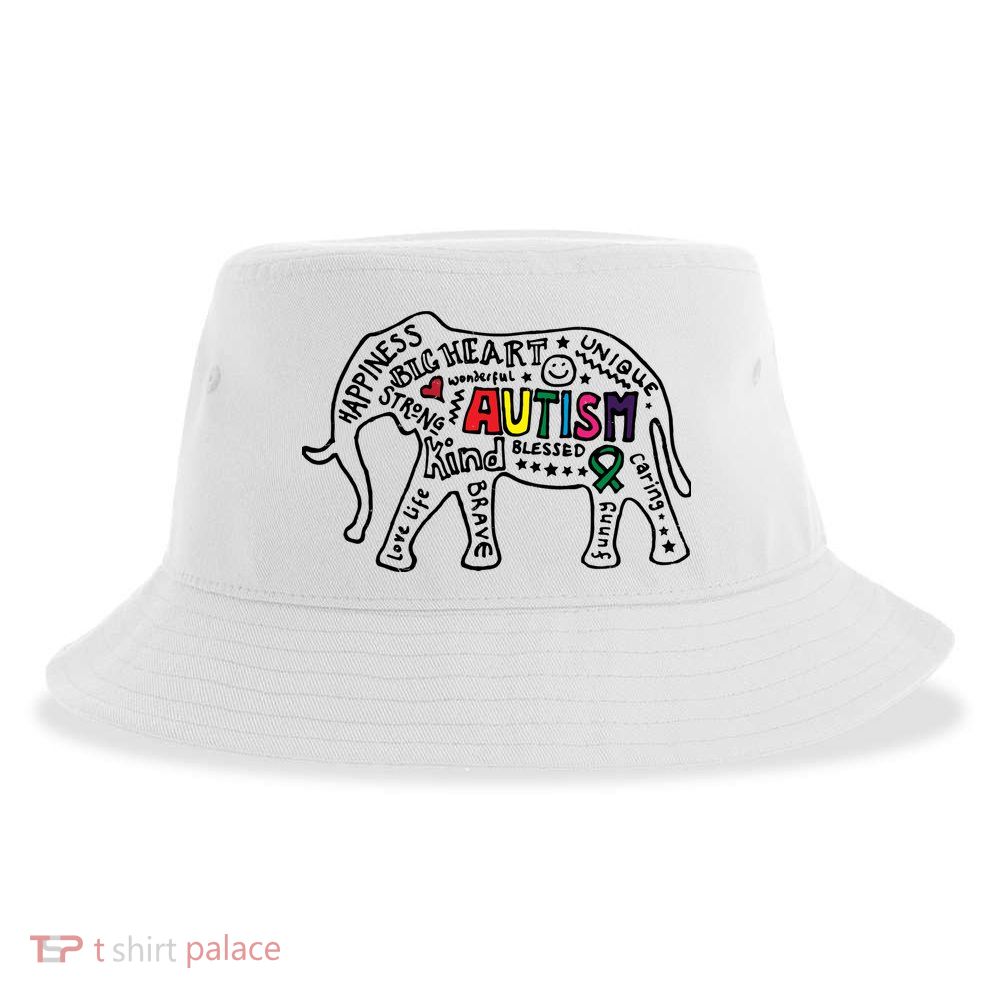 Autism Awareness Elephant Pride Sustainable Bucket Hat