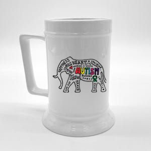 Autism Awareness Elephant Pride Beer Stein