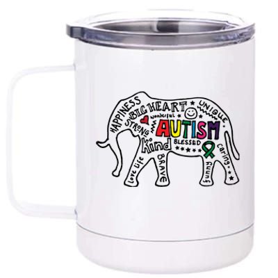 Autism Awareness Elephant Pride 12 oz Stainless Steel Tumbler Cup