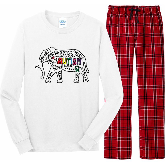 Autism Awareness Elephant Pride Long Sleeve Pajama Set