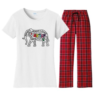 Autism Awareness Elephant Pride Women's Flannel Pajama Set