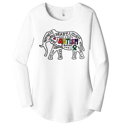 Autism Awareness Elephant Pride Women's Perfect Tri Tunic Long Sleeve Shirt