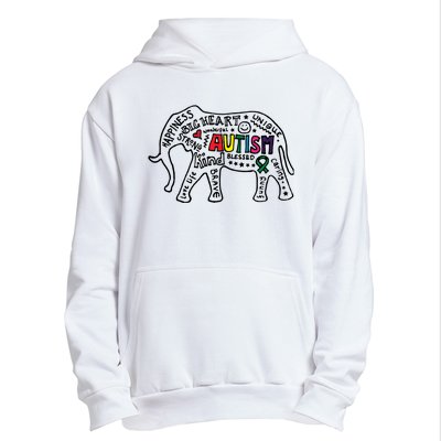 Autism Awareness Elephant Pride Urban Pullover Hoodie