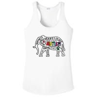 Autism Awareness Elephant Pride Ladies PosiCharge Competitor Racerback Tank