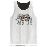 Autism Awareness Elephant Pride Mesh Reversible Basketball Jersey Tank