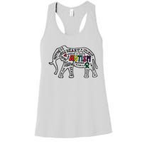 Autism Awareness Elephant Pride Women's Racerback Tank