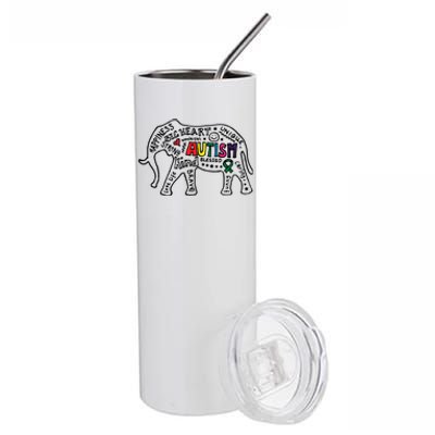 Autism Awareness Elephant Pride Stainless Steel Tumbler