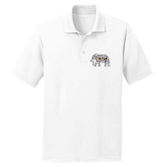 Autism Awareness Elephant Pride PosiCharge RacerMesh Polo