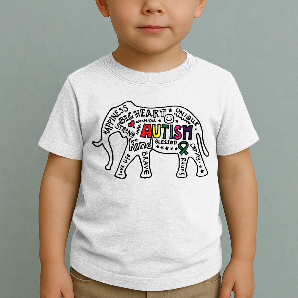 Autism Awareness Elephant Pride Toddler T-Shirt