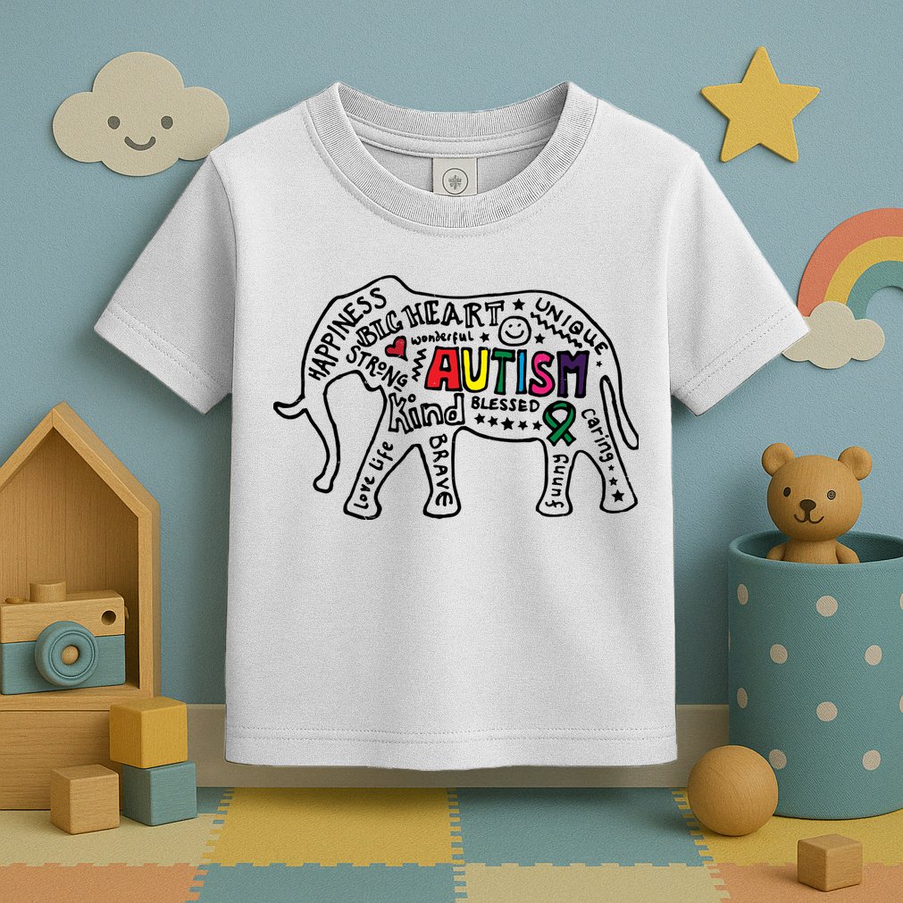 Autism Awareness Elephant Pride Toddler T-Shirt