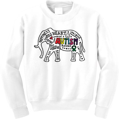 Autism Awareness Elephant Pride Kids Sweatshirt