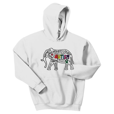 Autism Awareness Elephant Pride Kids Hoodie