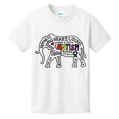 Autism Awareness Elephant Pride Kids T-Shirt