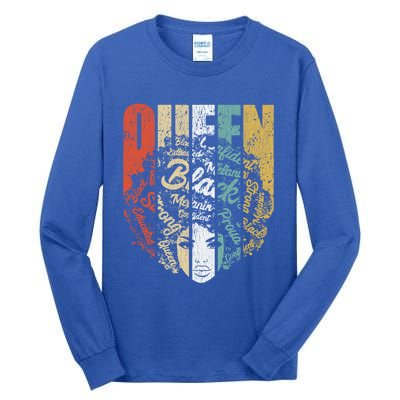 African American Educated Strong Black Queen Gift Tall Long Sleeve T-Shirt