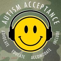 Autism Acceptance Educate Smiley Headphone Legacy Tie Dye Trucker Hat