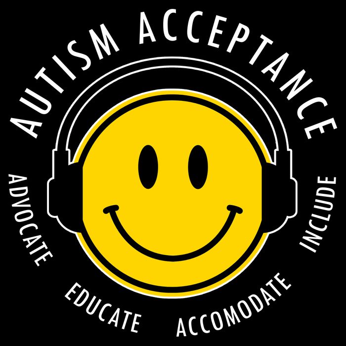 Autism Acceptance Educate Smiley Headphone Doggie Tank