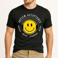 Autism Acceptance Educate Smiley Headphone Performance Shirt