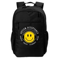 Autism Acceptance Educate Smiley Headphone Backpack