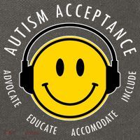 Autism Acceptance Educate Smiley Headphone Cotton Canvas Backpack