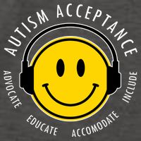 Autism Acceptance Educate Smiley Headphone Vector Backpack