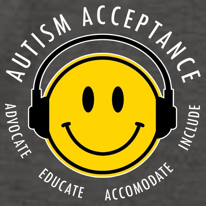 Autism Acceptance Educate Smiley Headphone Vector Backpack