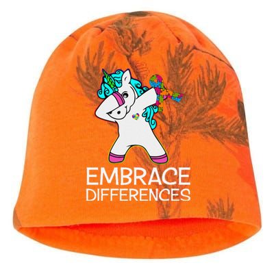 Autism Awarenesss Embrace Differences Unicorn Kati - Camo Knit Beanie