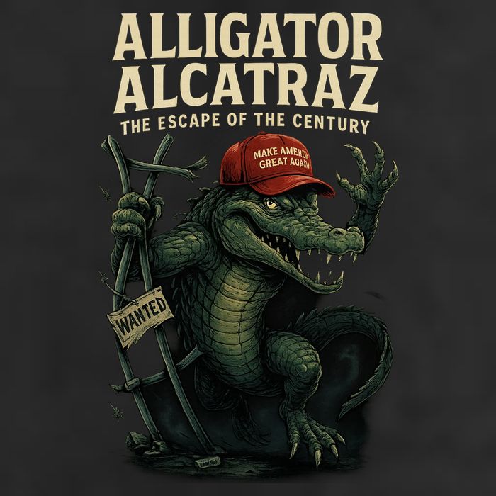 Alligator Alcatraz Escape Warning MAGA Cool Comfort Performance Bucket Hat