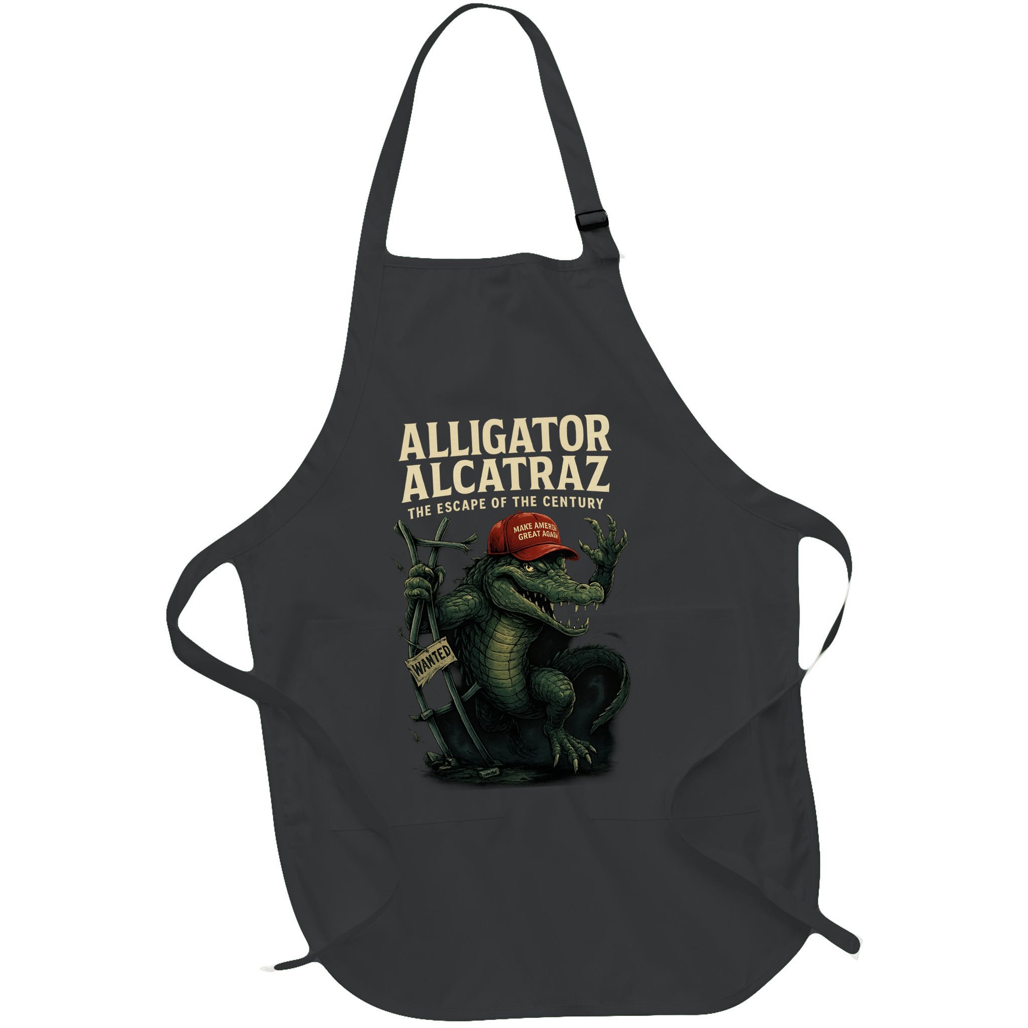 Alligator Alcatraz Escape Warning MAGA Apron