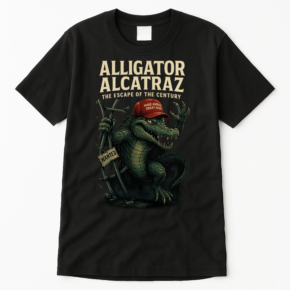 Alligator Alcatraz Escape Warning MAGA Tall T-Shirt