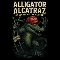 Alligator Alcatraz Escape Warning MAGA Drawstring Bag