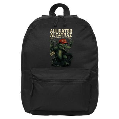 Alligator Alcatraz Escape Warning MAGA 16 in Basic Backpack