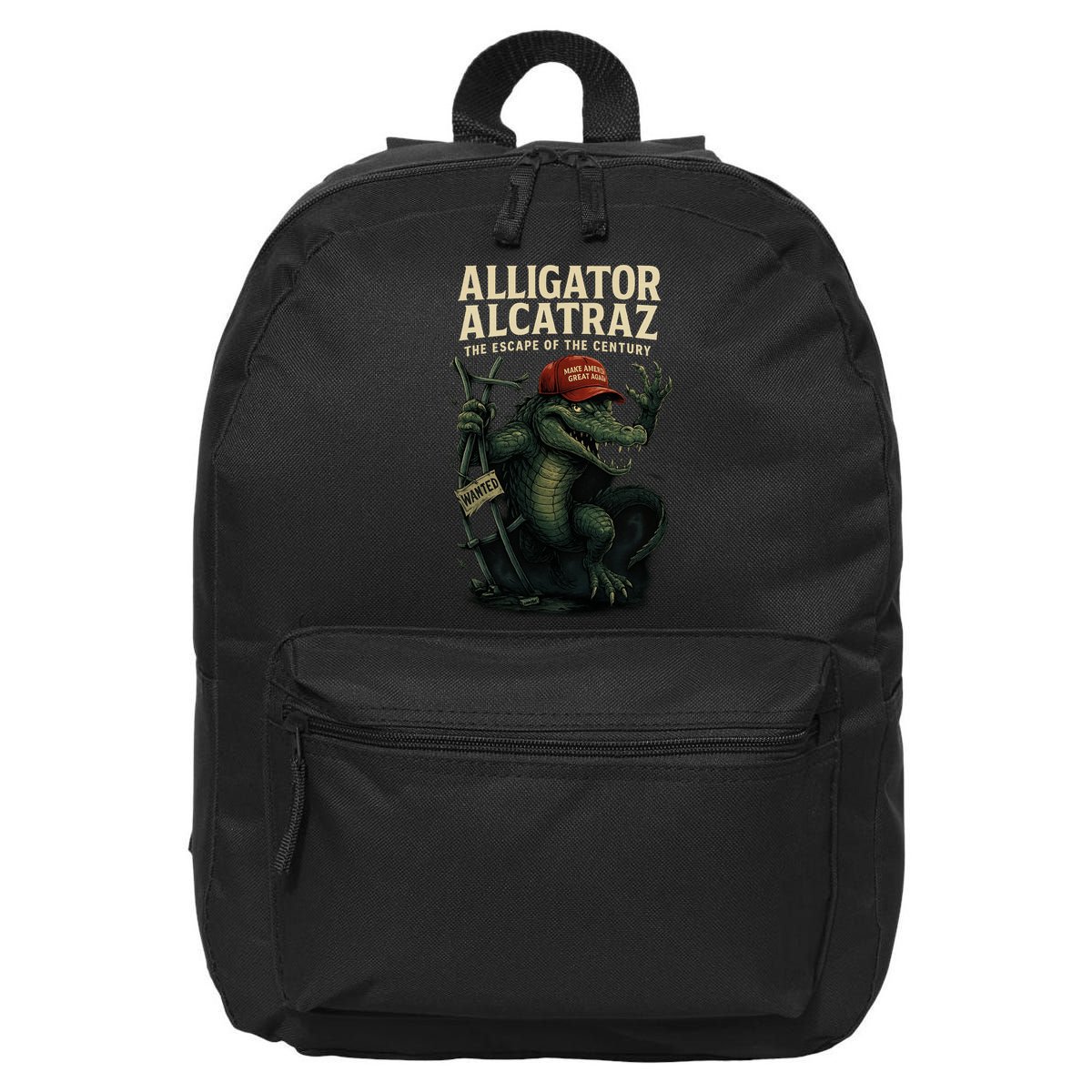 Alligator Alcatraz Escape Warning MAGA 16 in Basic Backpack