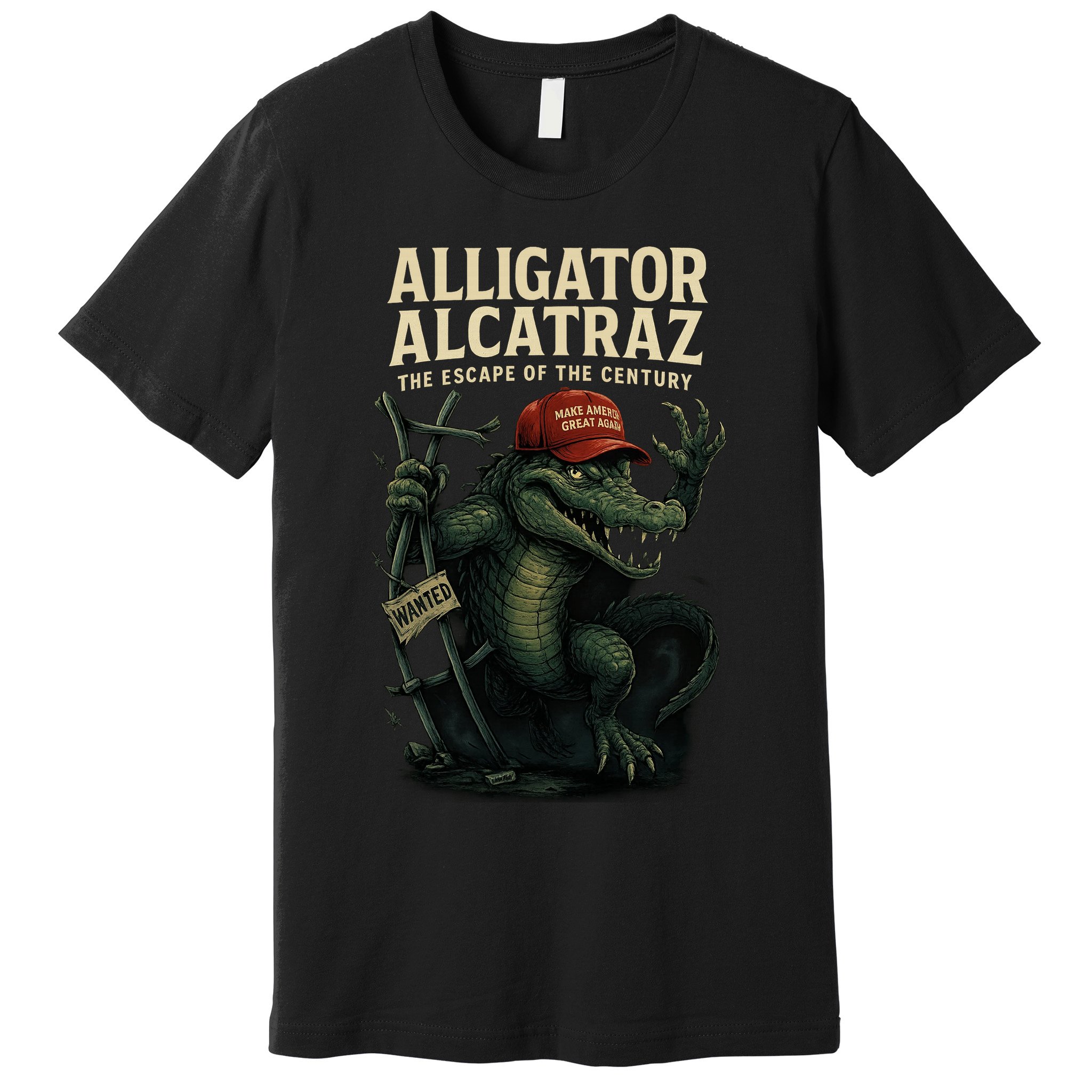 Alligator Alcatraz Escape Warning MAGA Premium T-Shirt