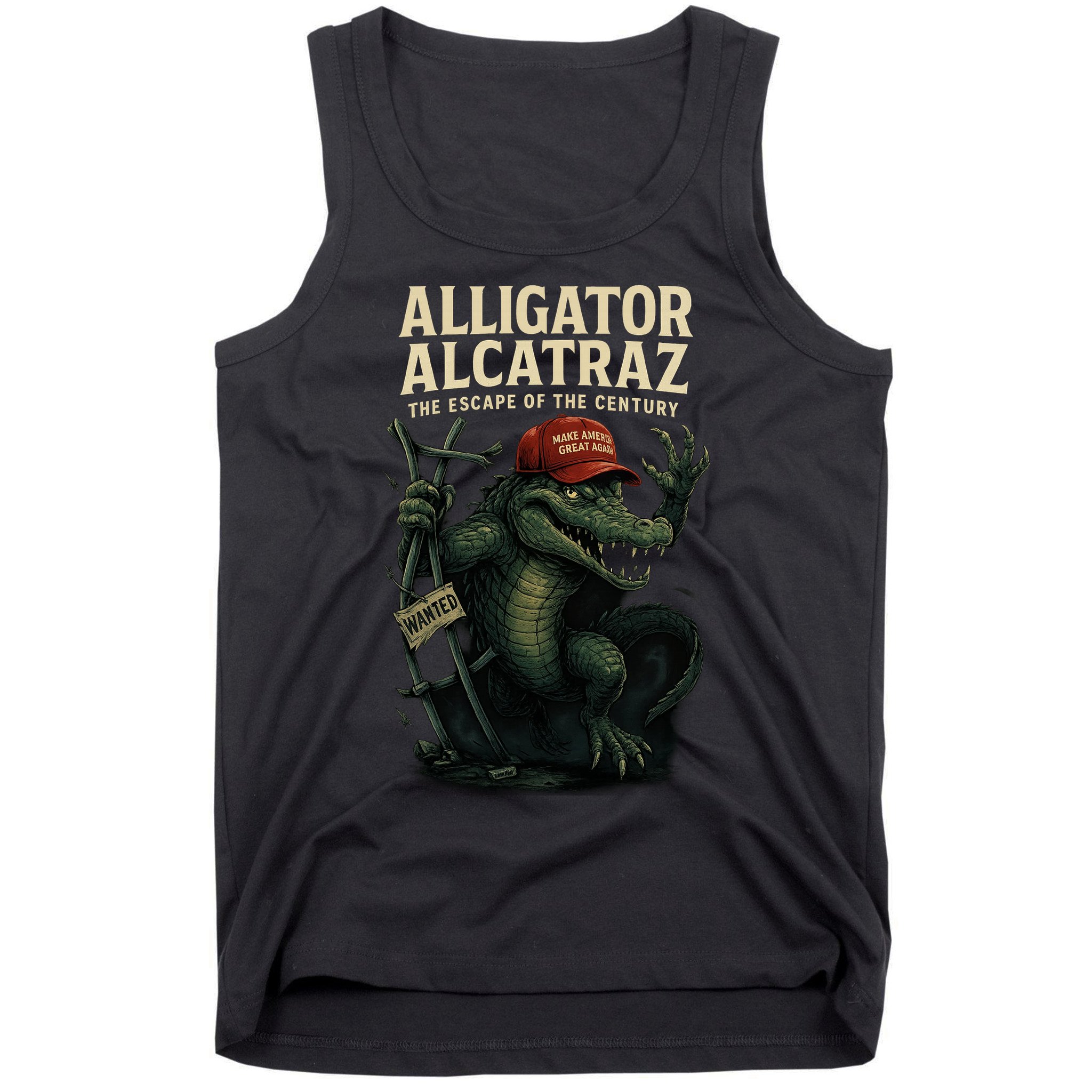 Alligator Alcatraz Escape Warning MAGA Tank Top