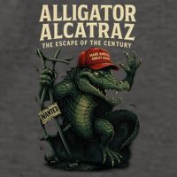 Alligator Alcatraz Escape Warning MAGA Vector Backpack
